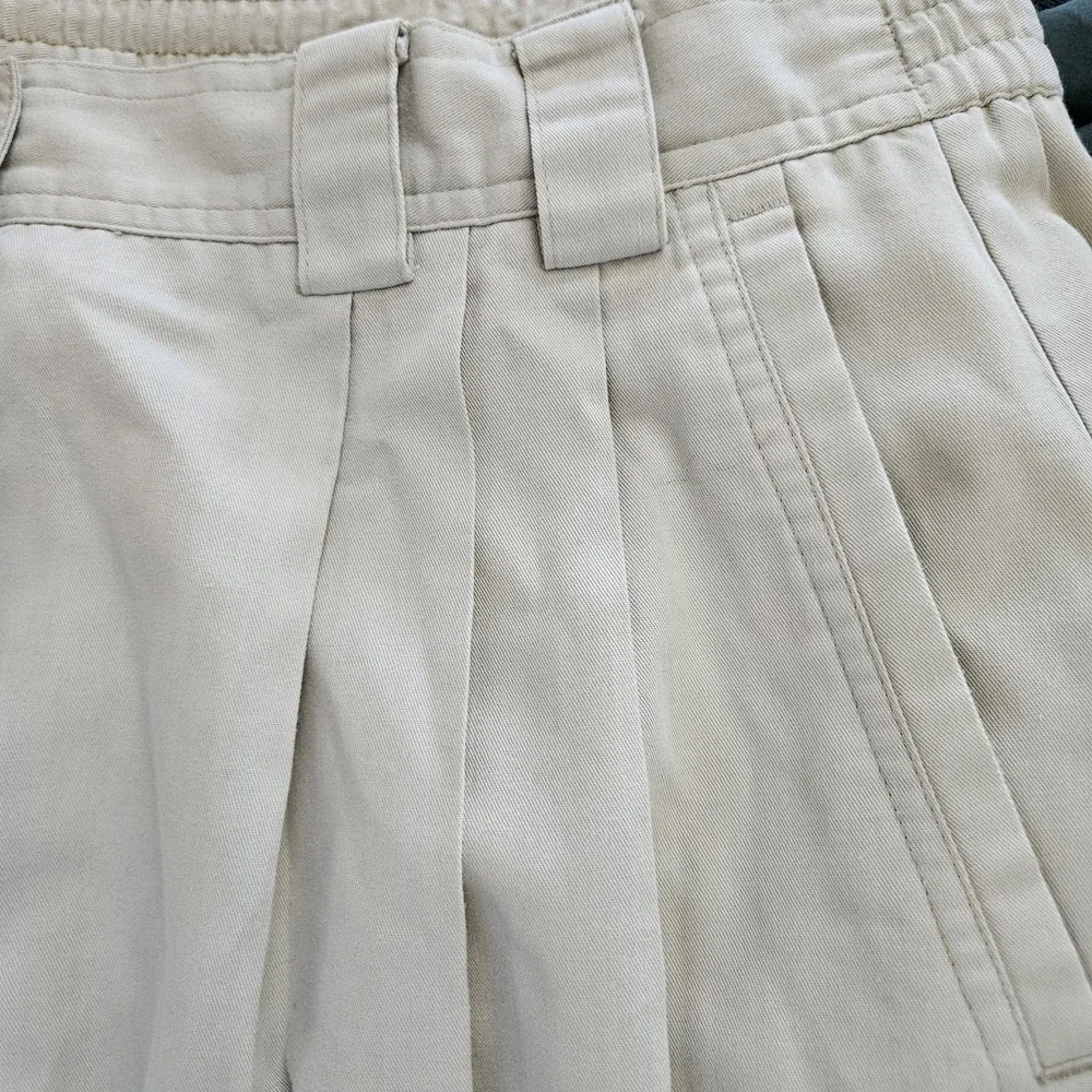 Vtg 80s Silvercord Women's 16 Skirt Belted Button Front Pleated